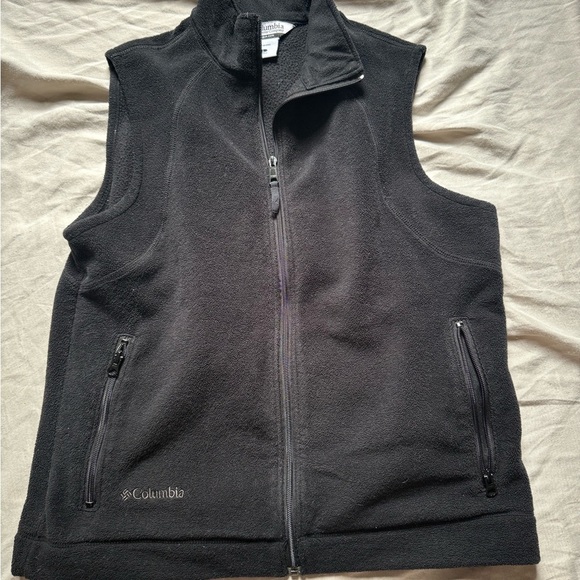Columbia Other - Columbia Sportswear Black Zipper Vest Size Large Classic Logo Great Condition